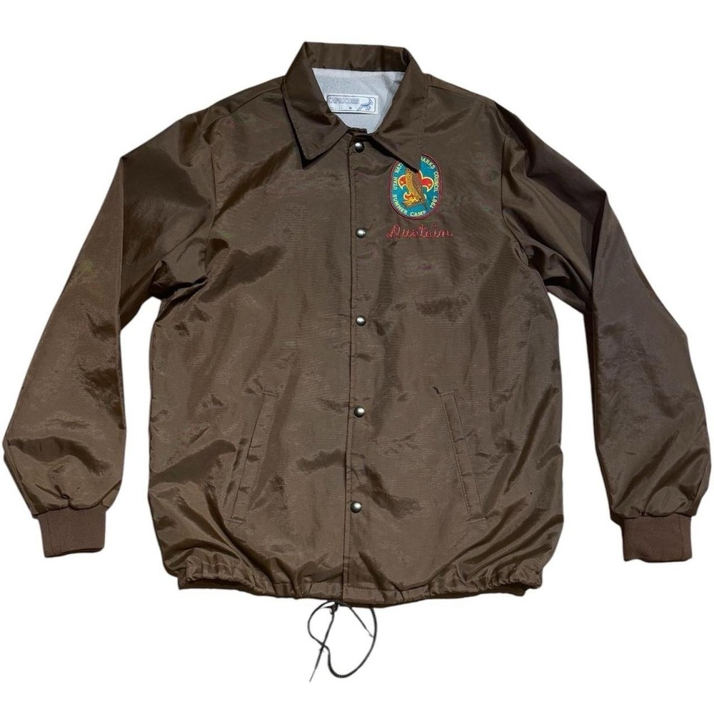 Vintage 80s Utah National Parks Coaches Nylon Button Up Windbreaker Medium